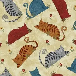 Colorful Cats Vanilla 10222 71  By Benertex 1