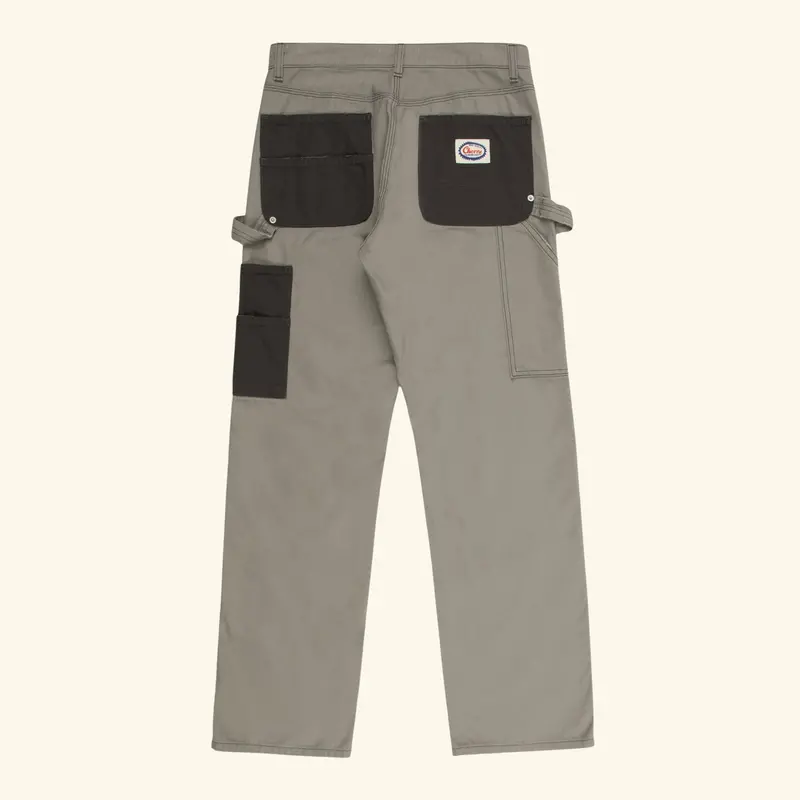 Contrast Double Knee Pant (Smoke) 1