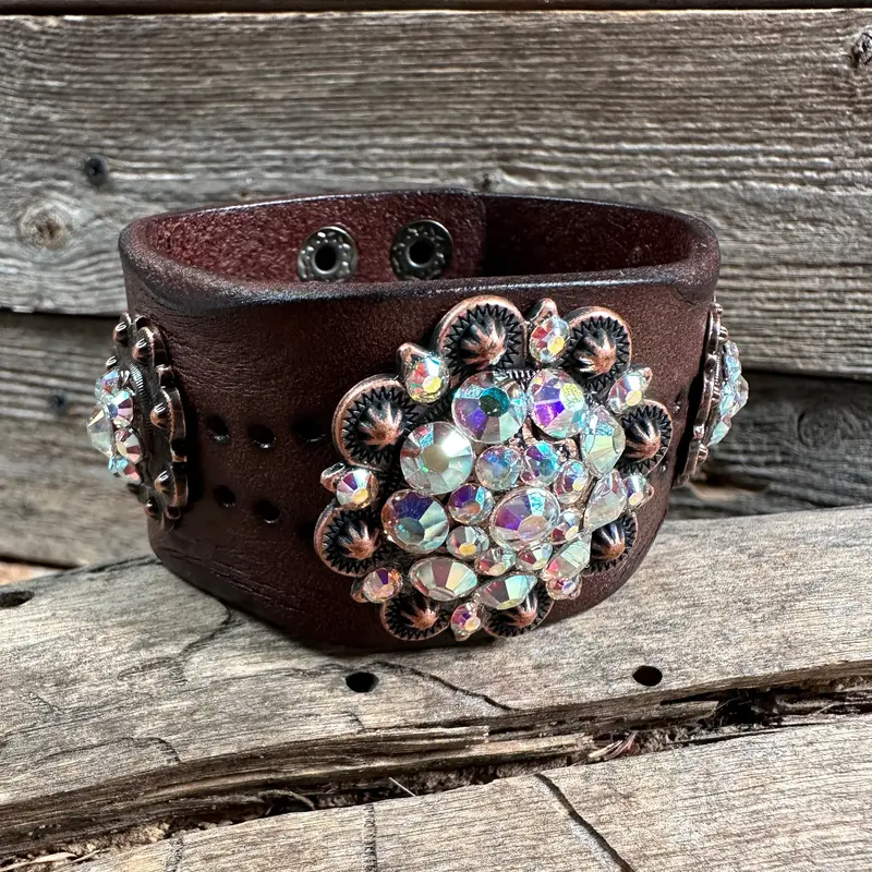 Copper Ab Leather Bracelet Lb107 1