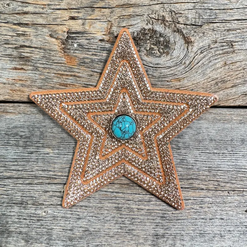 Copper Big Star Rhinestone Rosette - Assorted Conchos 5