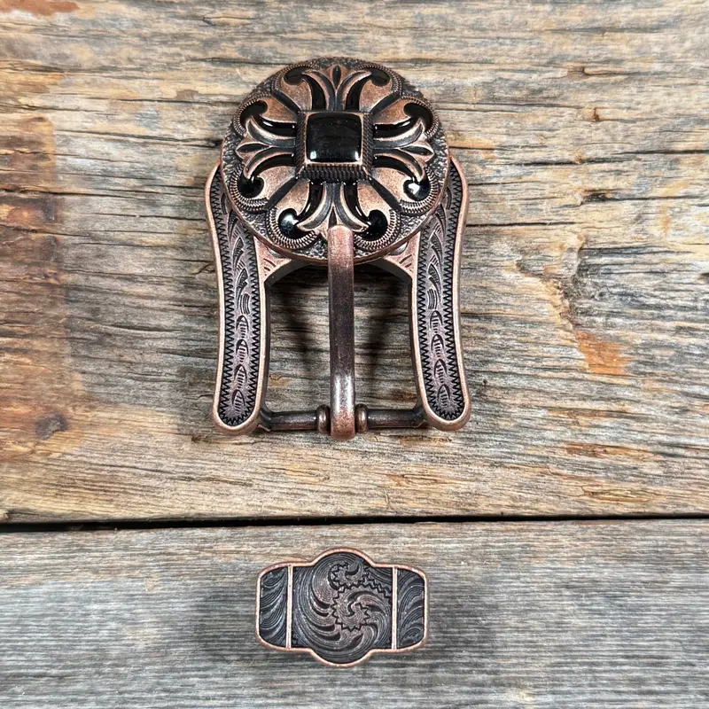Copper Black Fleur De Lis Buckle Adapter 1.25” W241coba 1