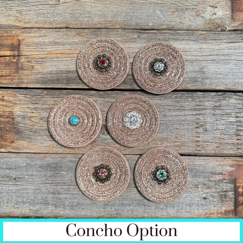 Copper Circle Rhinestone Rosette - Assorted Conchos 1