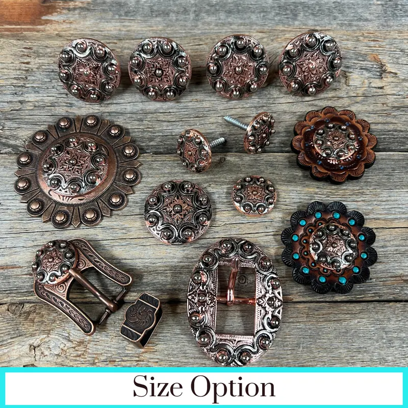 Copper Dots Western Concho W184 1