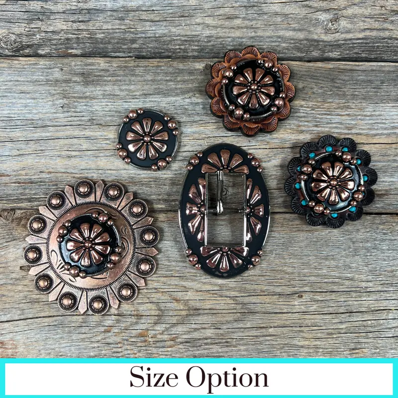 Copper Flower Western Concho W196 1