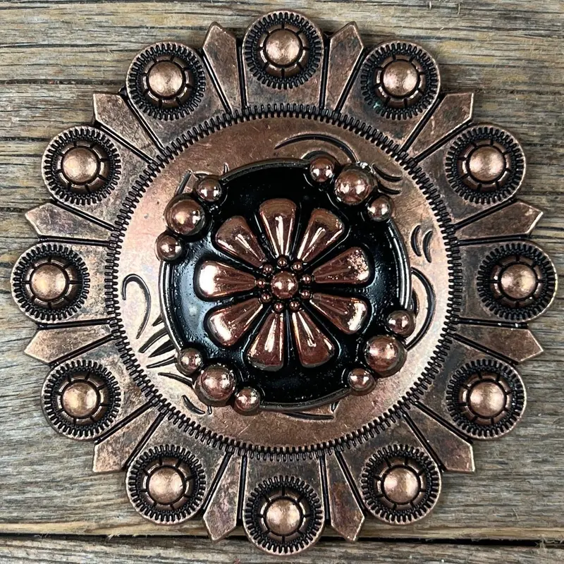 Copper Flower Western Concho W196 3