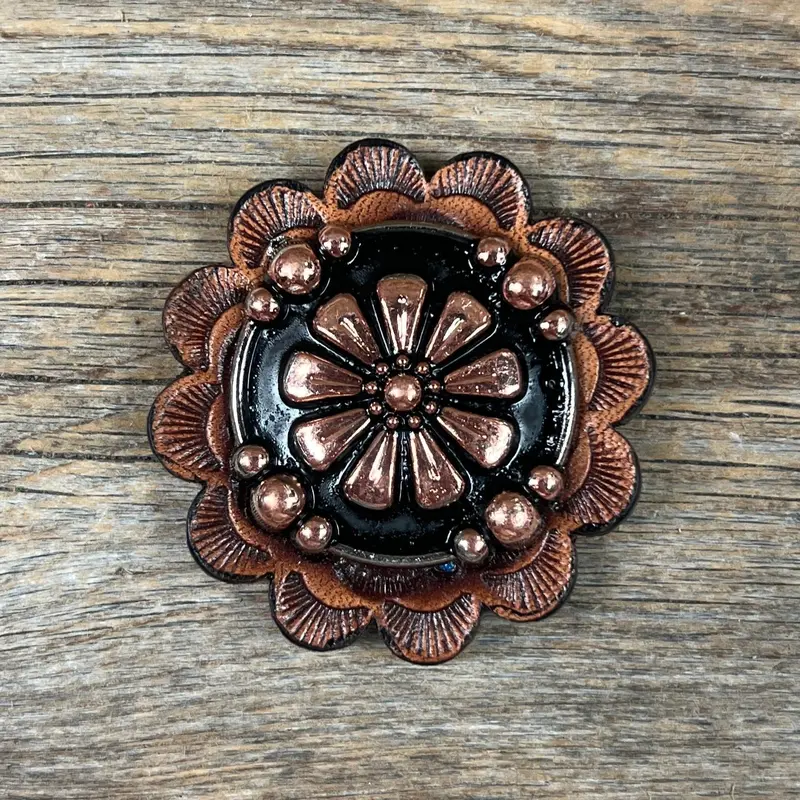 Copper Flower Western Concho W196 4