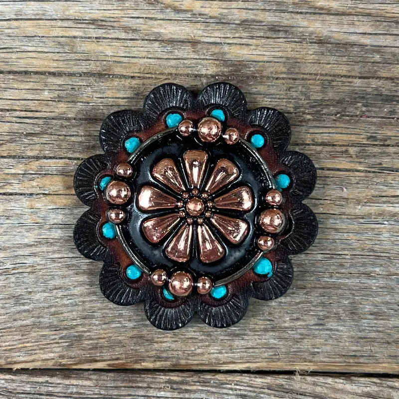 Copper Flower Western Concho W196 5