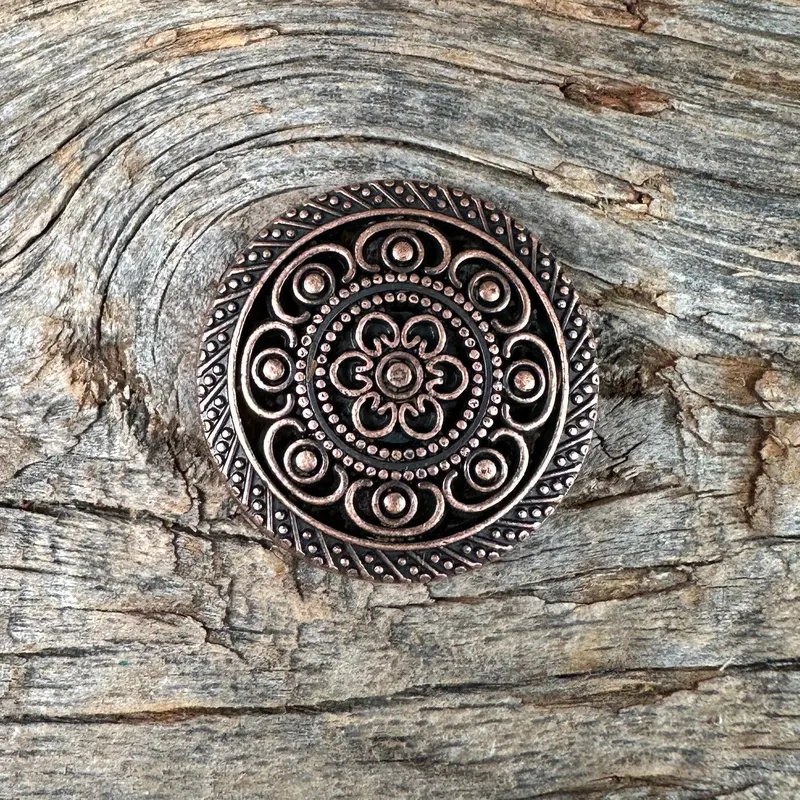 Copper Intricate Engraved Concho 1" W224s 1