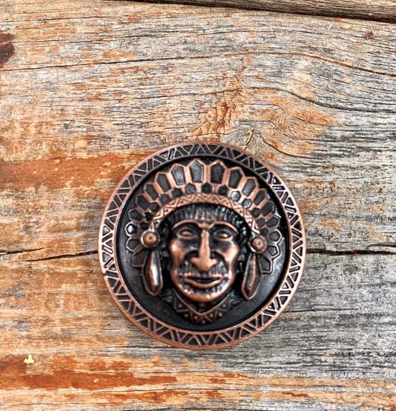 Copper Native American Concho 1.5" W167l 1