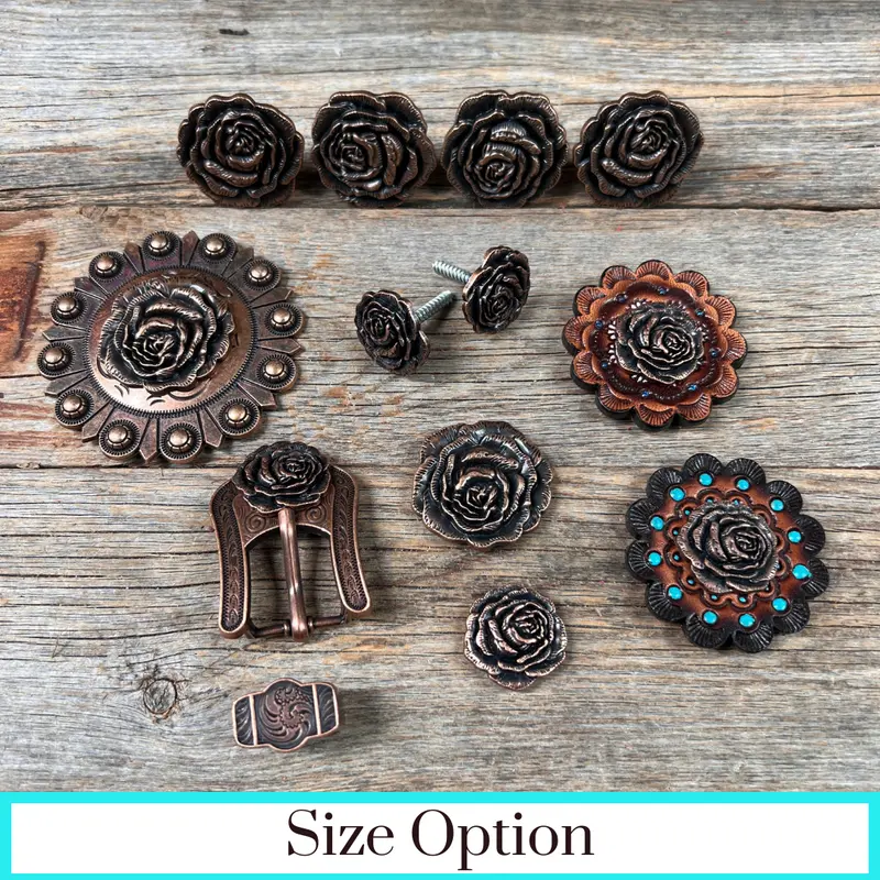 Copper Rose Western Concho W107 1