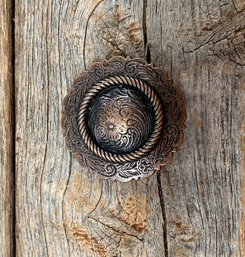 Copper Round Concho 1.5" W101l 1