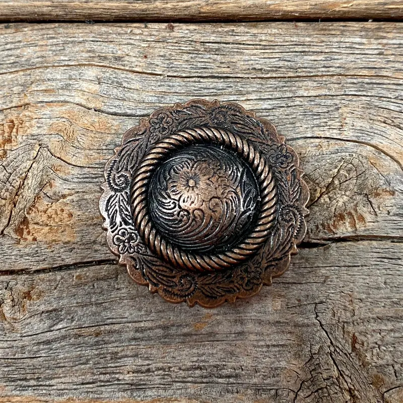 Copper Round Western Concho W101 2