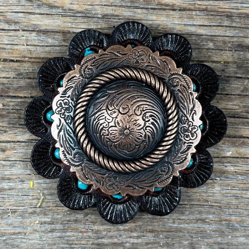 Copper Round Western Concho W101 5
