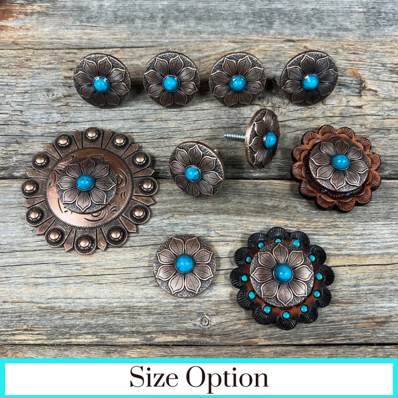 Copper Sunflower Western Concho W205 1