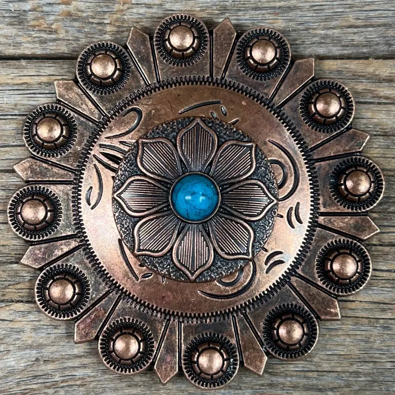 Copper Sunflower Western Concho W205 3