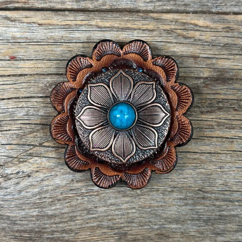 Copper Sunflower Western Concho W205 4