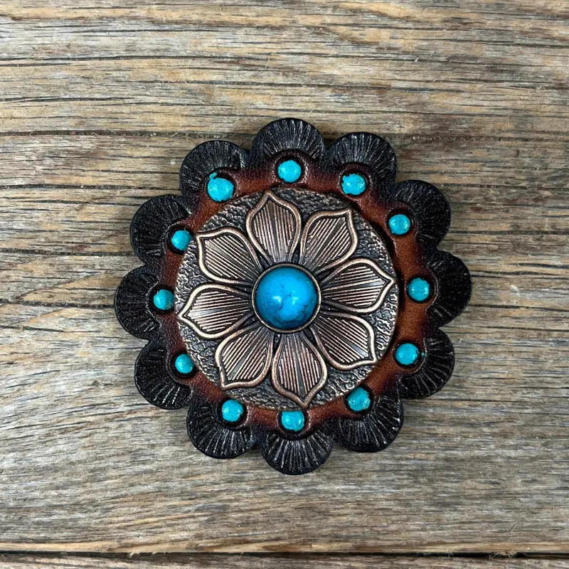 Copper Sunflower Western Concho W205 5