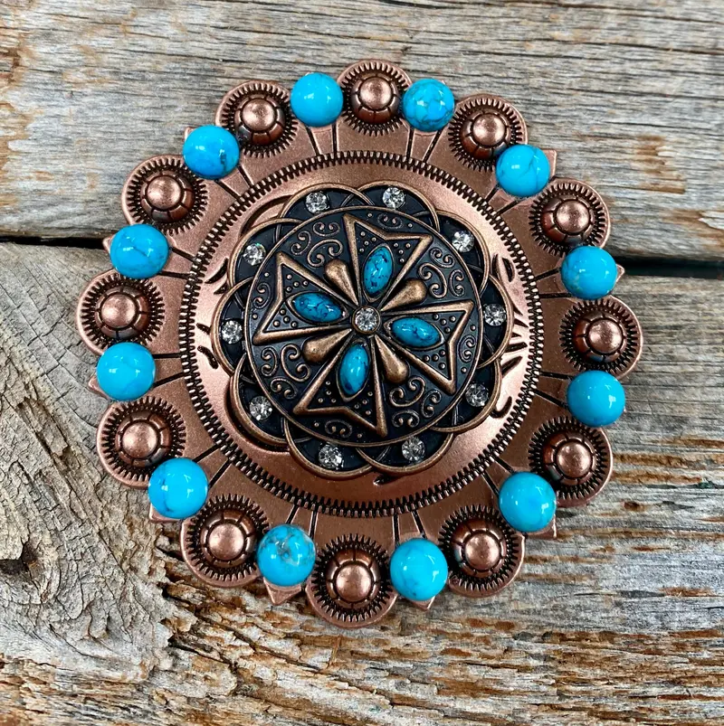 Copper Turquoise & Crystal Berry Jacket #Bjw138l 1