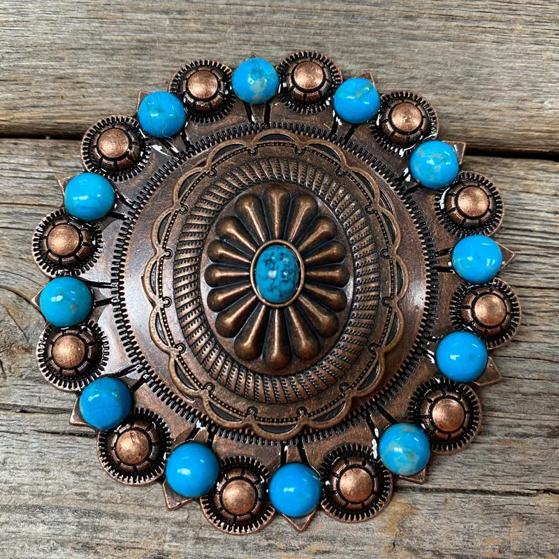 Copper Turquoise Oval Berry Jacket #Bjw179l 1