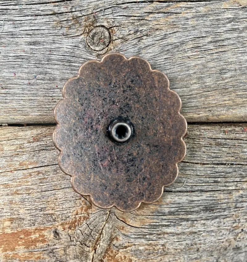 Copper Turquoise Oval Concho 3/4” W179s 2