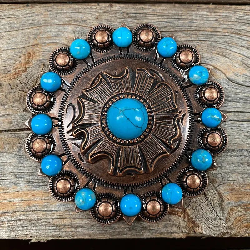 Copper Turquoise Round Concho Berry Jacket #Bjw128l 1