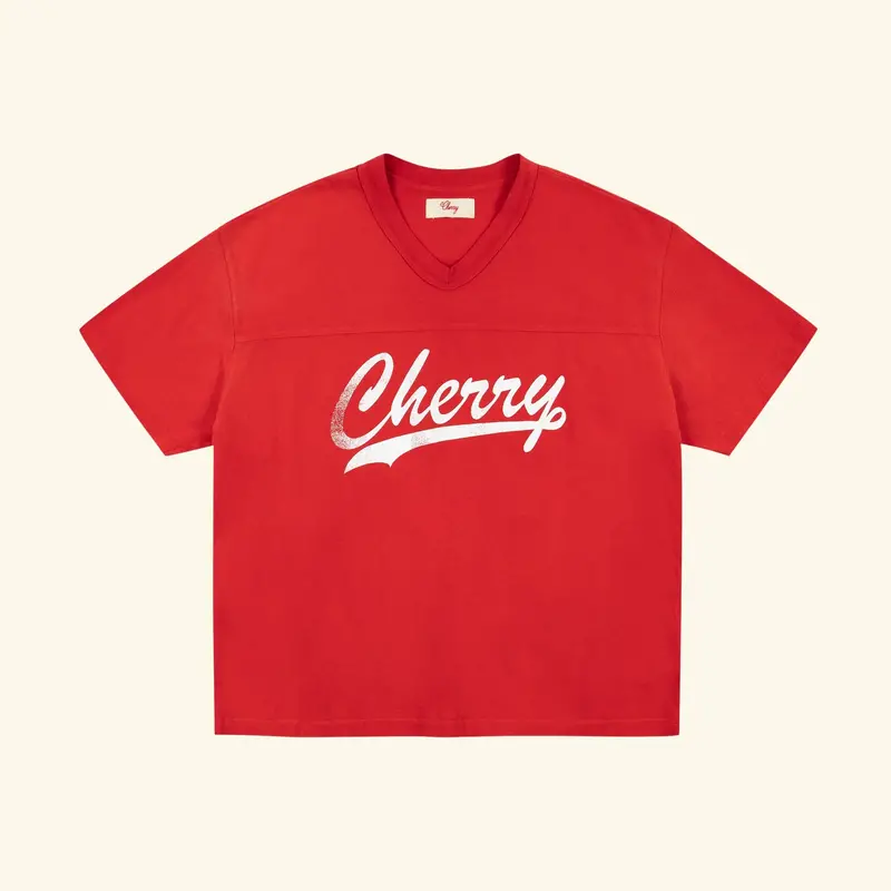 Cotton Football Boxy Jersey (Red) 1