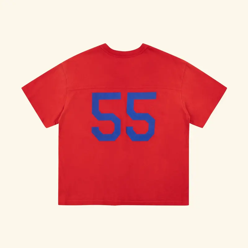 Cotton Football Boxy Jersey (Red) 2