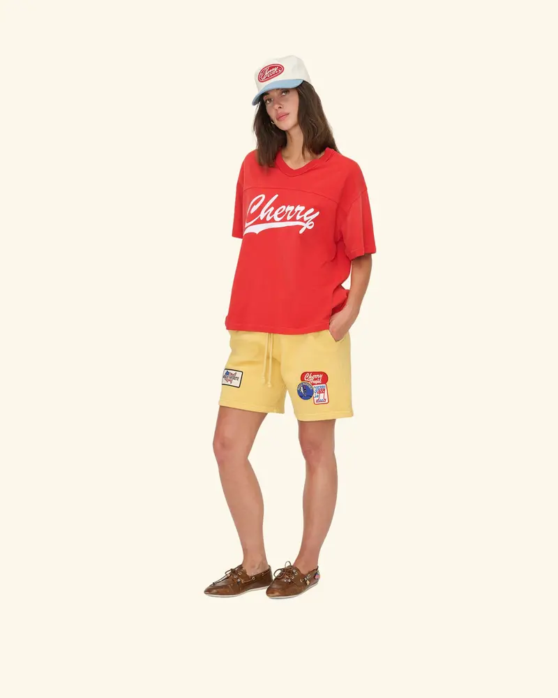 Cotton Football Boxy Jersey (Red) 4