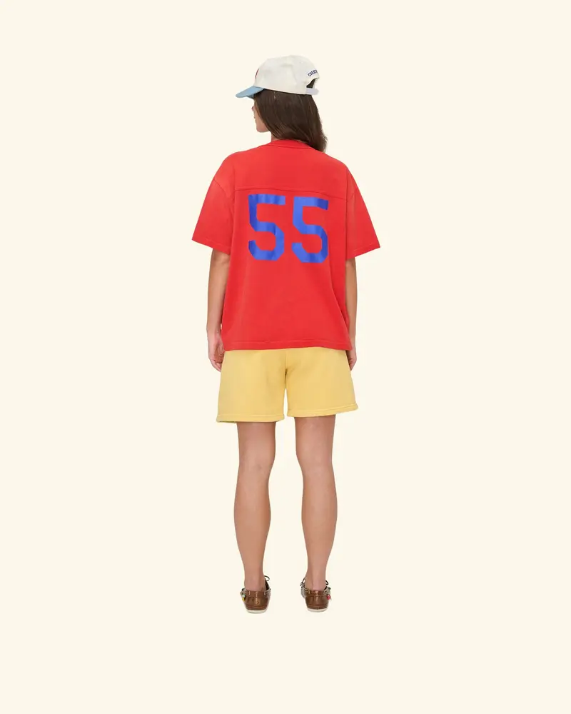 Cotton Football Boxy Jersey (Red) 5