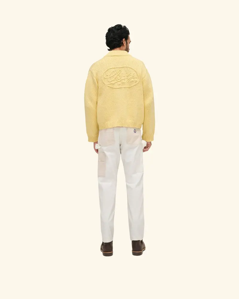 Cotton Knit Zip Jacket (Butter) 5