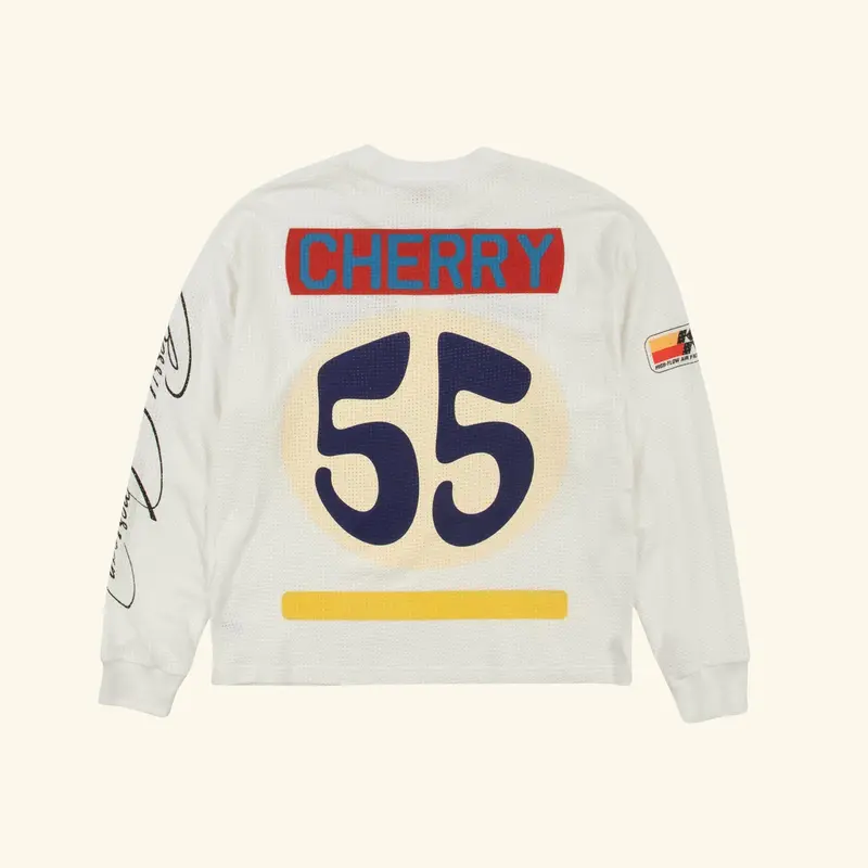 Cotton Mesh Moto Jersey (White) 4