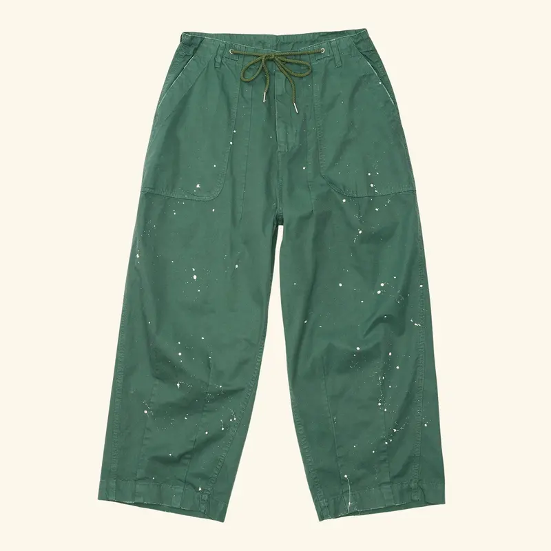 Cotton Twill Parachute Pant (Pine) 1