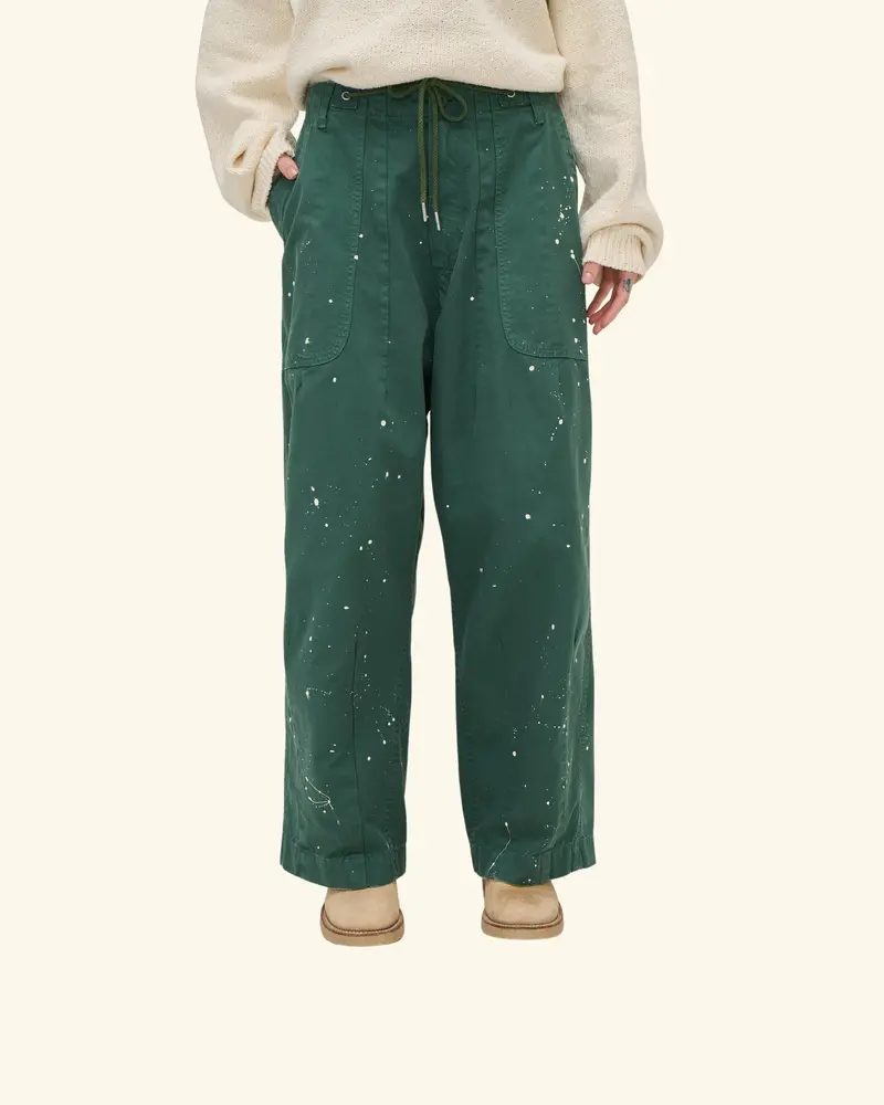Cotton Twill Parachute Pant (Pine) 5