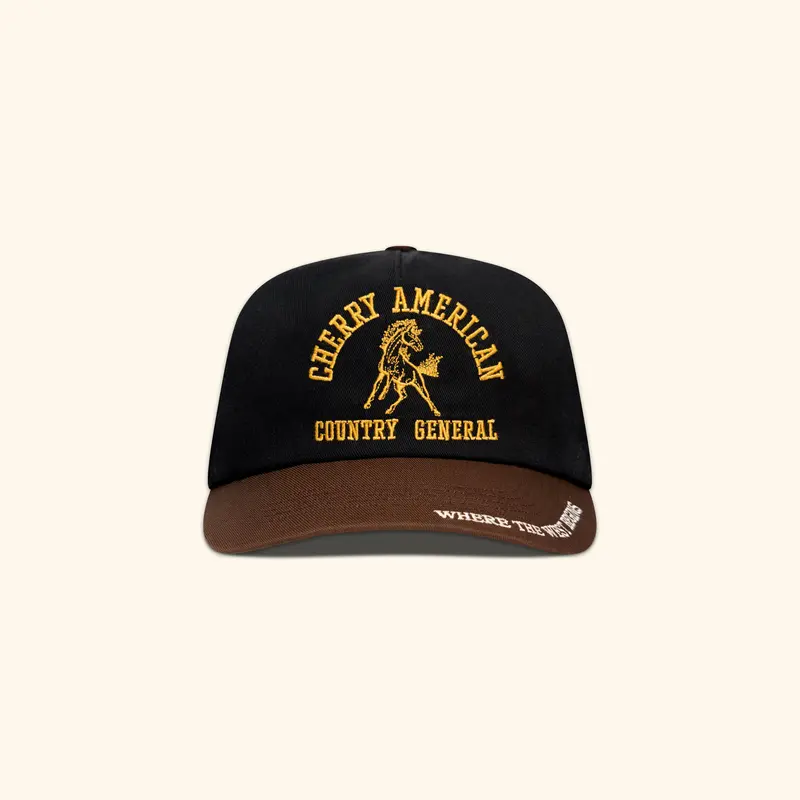 Country General  5 Panel Hat (Black) 1