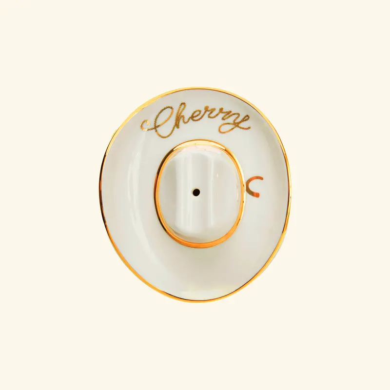 Cowboy Hat Incense Holder (Off-White) 1