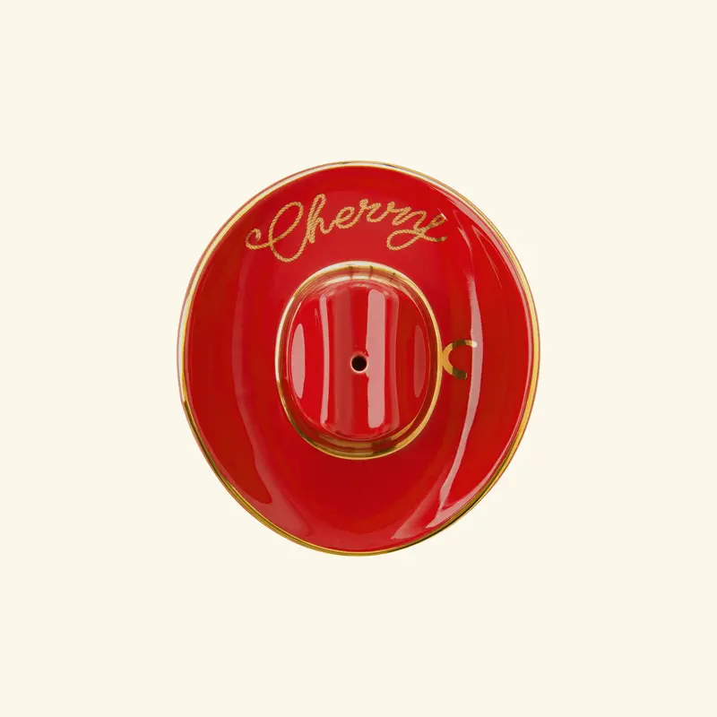 Cowboy Hat Incense Holder (Red/Gold) 1