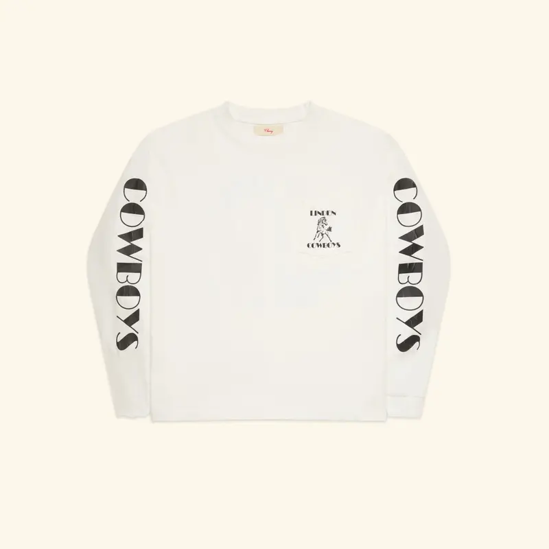 Cowboys Longsleeve Pocket T-Shirt (Vintage White) 1