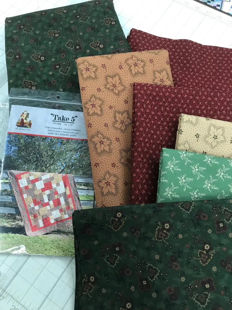 Cozy Quilt-Take 5 Pattern - Queen Size - Kit With Pattern. 88 X 100. 1