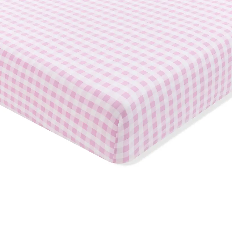 Crib Sheet In Gingham Thistle 1