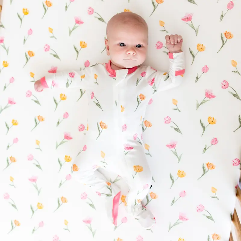 Crib Sheet In Tulip 1