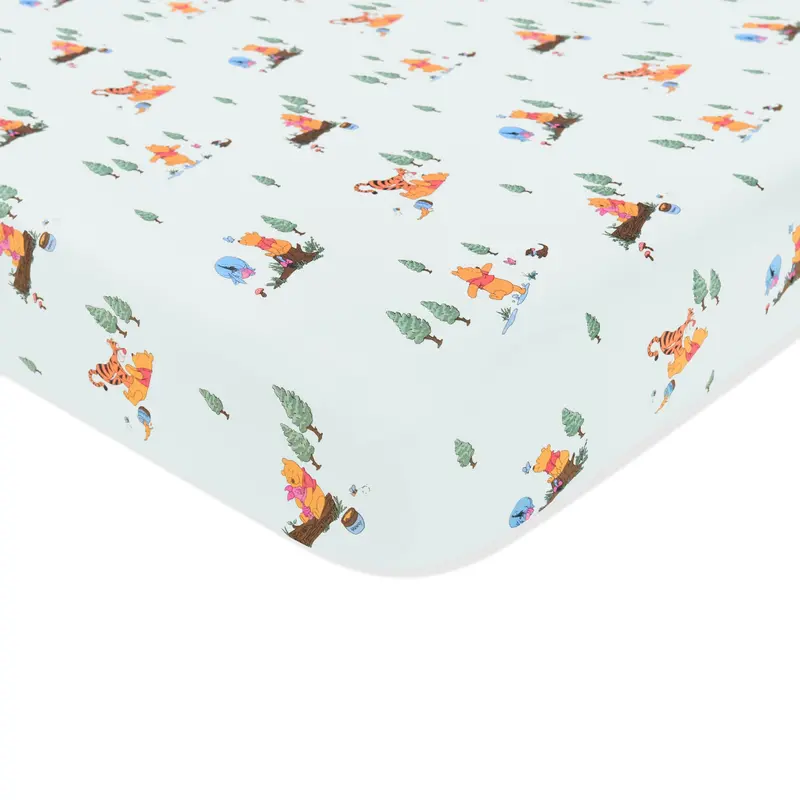 Crib Sheet In Winnie The Pooh Hundred Acre Wood 1