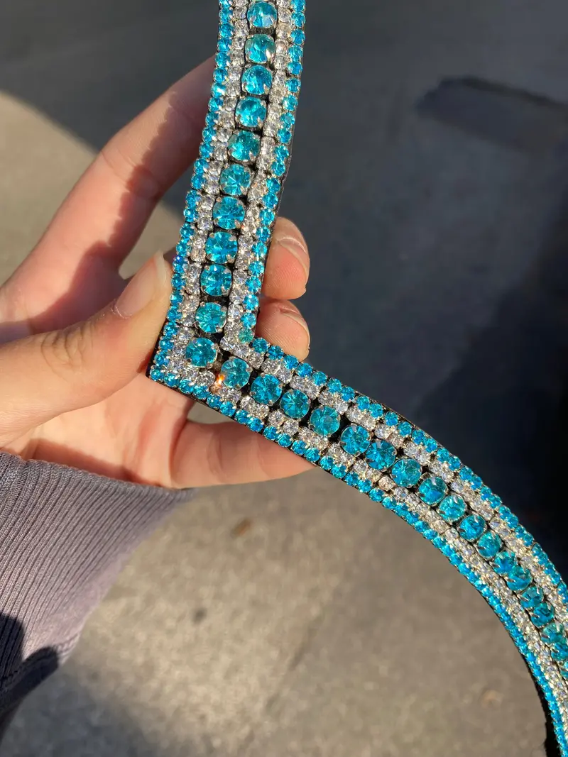 Crystal Browband | Theone V Shape Acquamarina 3