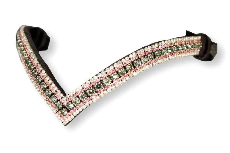 Crystal Browband | Theone V Shape Grey Rose 1