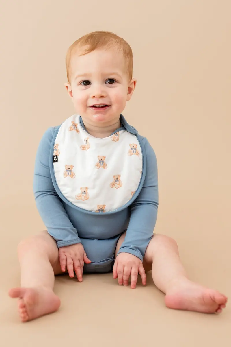 Cushy Bib In Teddy Bear 1
