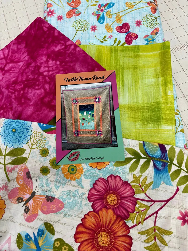 Dancing Wings Kit / Faith Home Road Pattern 62 X 80. Kit Includes Fabric, Binding, & Pattern. 1