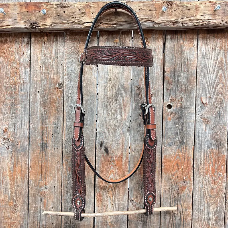 Dark Oil Braided Browband 1