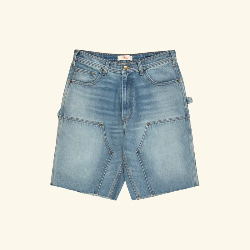 Denim Double Knee Shorts 1