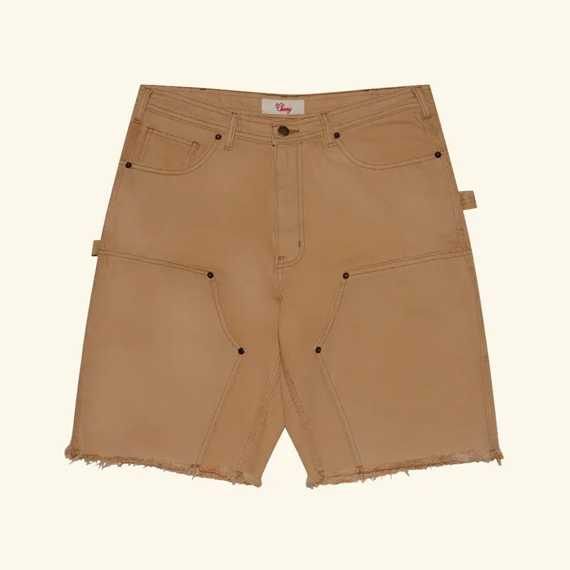 Denim Double Knee Shorts 1