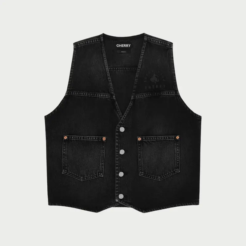 Denim Ranch Vest (Black) 1