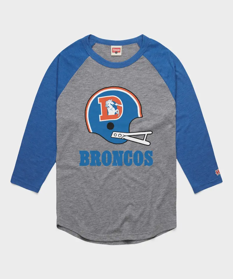 Denver Broncos Big Helmet Raglan 1